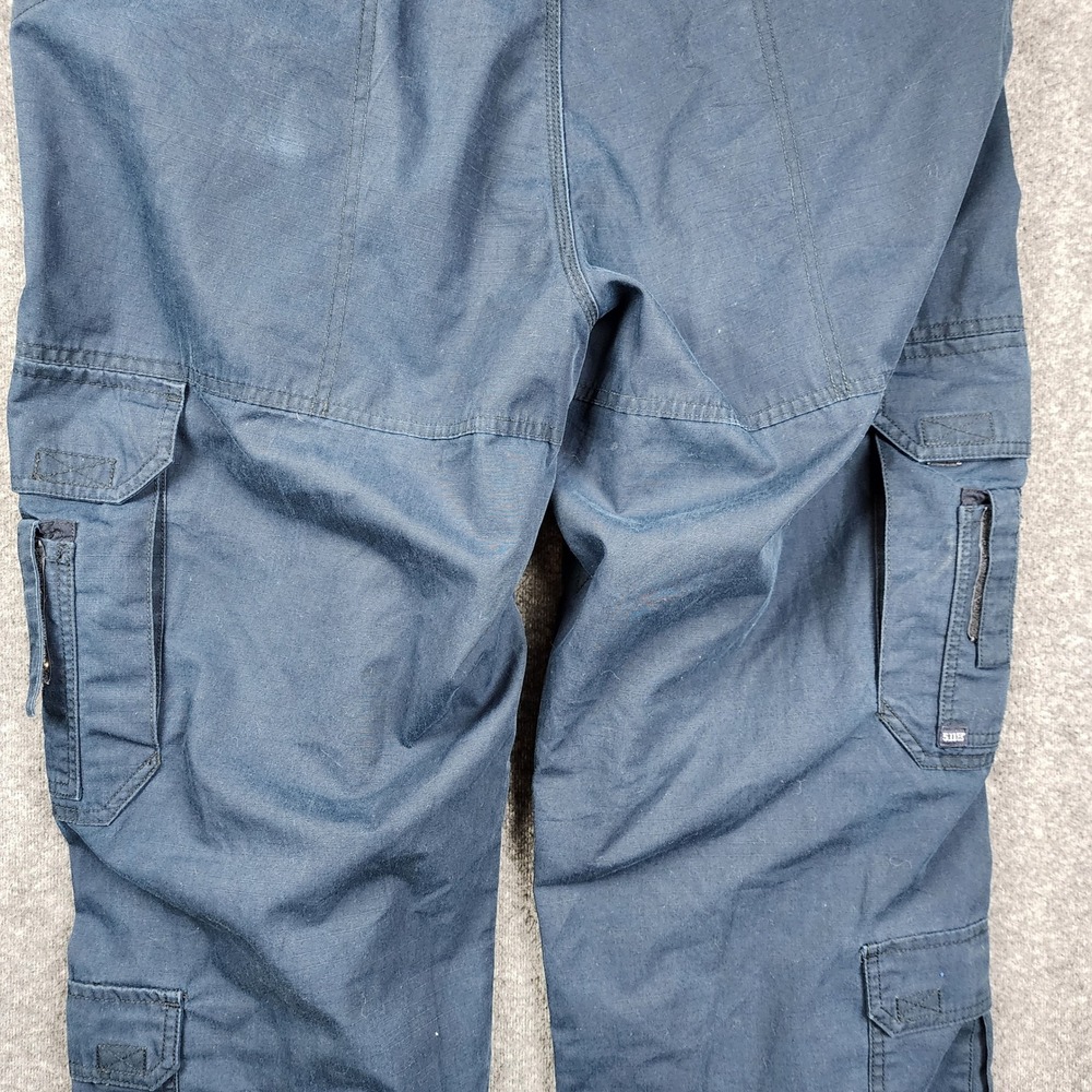 5.11 Tactical‎ Cargo Pants Mens 40x33 Navy Blue Ripstop Multi-Pocket Utility - Picture 11 of 16